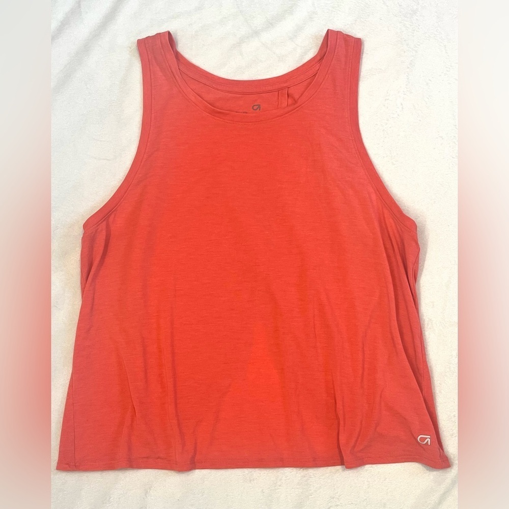 GapFit Breathe Women’s Open Back Orange Tank Top Lightweight Breathable Sz Med